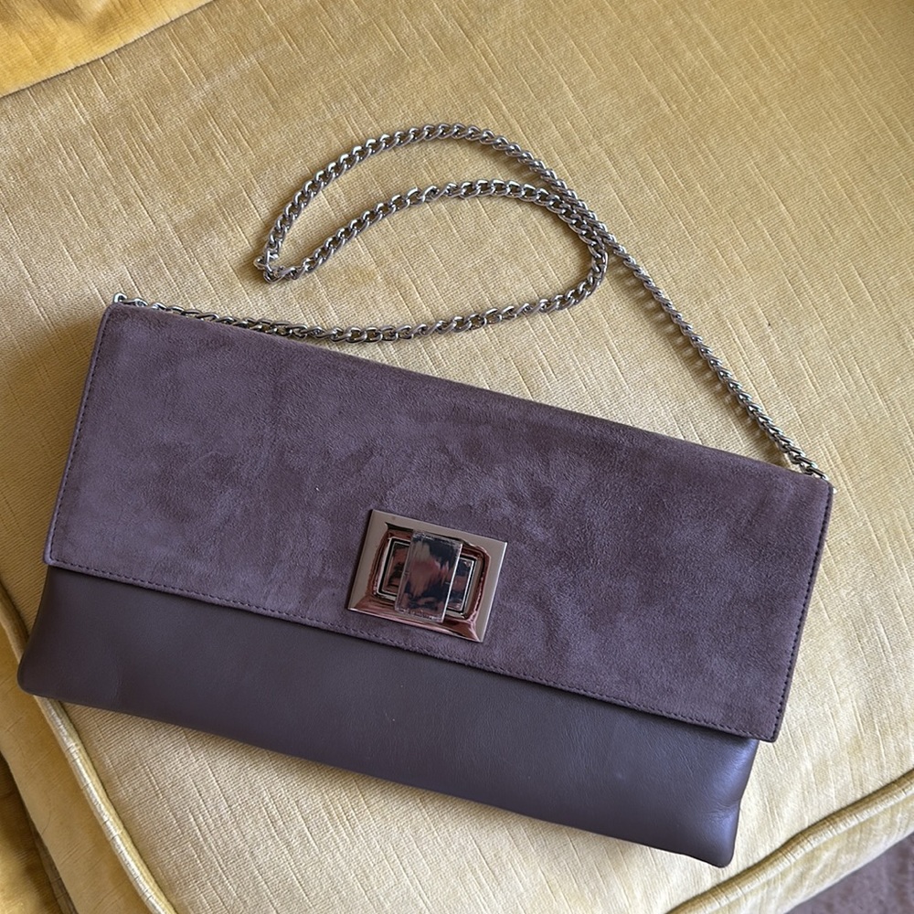 ♥️ Leather/Suede Clutch